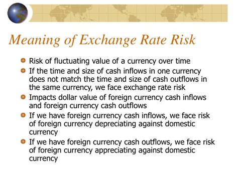 Exchange Rate Risks in